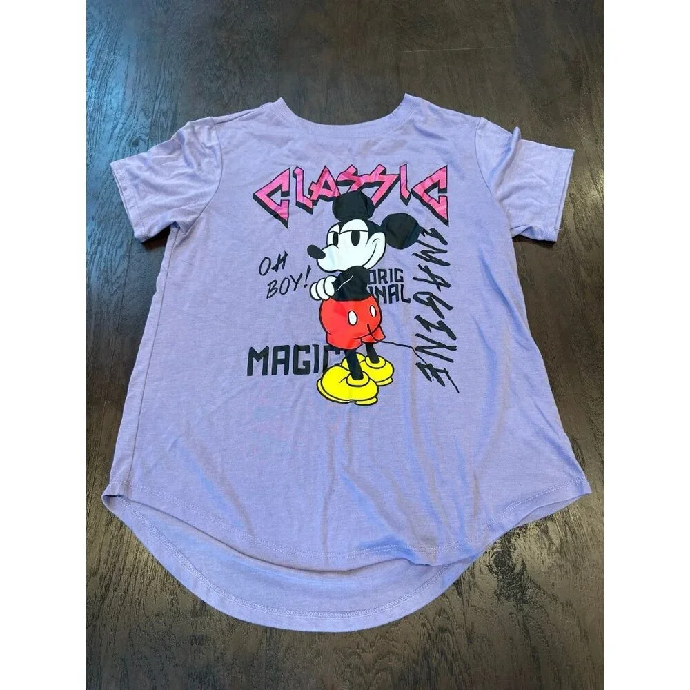 Retro Disney Mickey Mouse‎ T-Shirt - Lavender/Purple